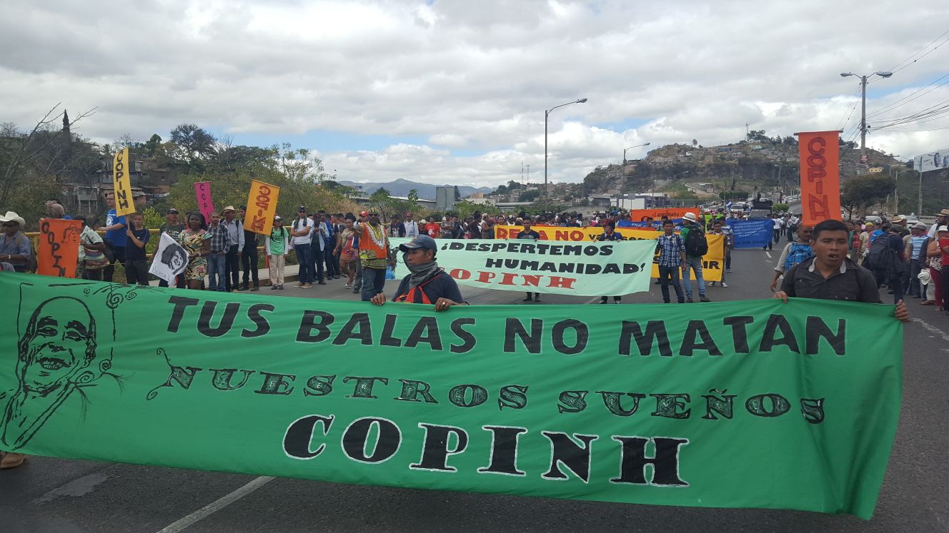 COPINH joins the protest to urge the Honduran government to respect democracy and human rights - December 2017.jpg