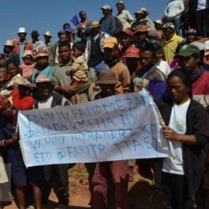Protest in Soamahamanina, Madagascar. August 2016. Credit: L'Express